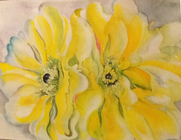 Yellow Flowers After Georgia O'Keefe